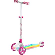 Open Cart 3 Tekerlekli Colour Burst Işıklı Beyaz Scooter