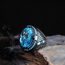 Senin Silver Oval Zirkon Taşlı 925 Ayar Erkek Gümüş Yüzük