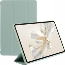 Digital Computer Home Honor Pad 9 Kılıf Çizilmez Pu+Silikon Üç Katlı Stand Tablet Kapağı-Açık Yeşil (Yurt Dışından)