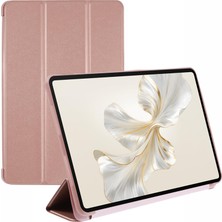 Digital Computer Home Honor Pad 9 Için Kılıf Çizilmez Pu+Silikon Üçe Katlanmış Stand Tablet Kapağı-Gül Altın (Yurt Dışından)