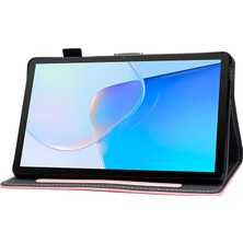 Digital Computer Home Huawei Matepad Se Için 10.4 Inç Darbeye Dayanıklı Kılıf Sığır Derisi Doku Pu Deri Tablet Kapak ile Kart Tutucu-Gül Altın (Yurt Dışından)