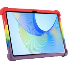 Digital Computer Home Honor Pad X9 ELN-W09 Yumuşak Silikon Tablet Kılıfı Pc Kickstand Koruyucu Tablet Kapağı-Koyu Mavi (Yurt Dışından)