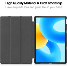 Digital Computer Home Huawei Matepad 11.5 Için Üç Katlı Stand Tablet Kılıfı Otomatik Uyandırma/uyku Tablet Deri Kapak-Siyahımsı Yeşil (Yurt Dışından)