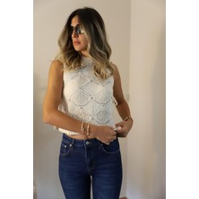 Bej Zr Taş Detaylı Triko
