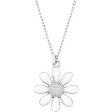 Gümüş Papatya Kolye