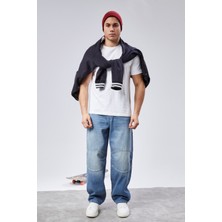 Cedy Denım Erkek Yüksek Bel Skater Baggy Jeanpantolon C362