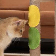 Greathings Kedi, Köpek Silikon Yıkama ve Tüy Toplama Aparatı | Ayarlanabilir Evcil Hayvan Köşe Kaşınma Aparatı