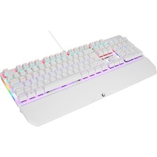 Rampage KB-R86 Umbra Beyaz Rainbow Red Switch Full Mekanik Klavye Gaming Klavye Oyuncu Klavye Türkçe