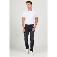 Wrangler W18S02958 Larston Füme Erkek Silim Tapared Kot Pantalon