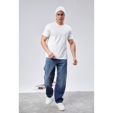 Cedy Denım Erkek Yüksek Bel Skater Baggy Jeanpantolon C362