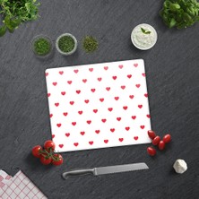 Decorita Cam Kesme Tahtası - Cam Kesme Tablası | Kalp Desenli | 29CM x 34CM