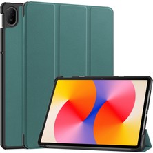 Digital Computer Home Huawei Matepad Se 11 Standlı Kılıf Darbeye Dayanıklı Deri Tablet Kapağı-Siyahımsı Yeşil (Yurt Dışından)