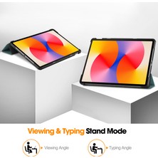 Digital Computer Home Huawei Matepad Se 11 Standlı Kılıf Darbeye Dayanıklı Deri Tablet Kapağı-Siyahımsı Yeşil (Yurt Dışından)