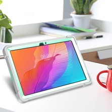 Digital Computer Home Huawei Matepad T 10S 10.1 Inç/t 10 9.7 Inç Darbeye Dayanıklı Tablet Kabuk Kickstand Silikon + Pc Toz Geçirmez Kapak Kılıf-Gri + Nane Yeşil (Yurt Dışından)