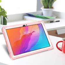 Digital Computer Home Huawei Matepad T 10S 10.1 Inç/t 10 9.7 Inç Darbeye Dayanıklı Tablet Kabuk Kickstand Silikon + Pc Toz Geçirmez Kapak Kılıf-Gül Altın (Yurt Dışından)