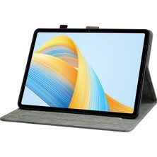 Digital Computer Home Honor Pad V8 Pro Tablet Kılıf Için Pu Deri Kaplan Desen Standı Folio Koruyucu Kapak ile Kart Sahibinin-Koyu Mavi (Yurt Dışından)