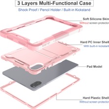 Digital Computer Home Honor Pad X9 Için Koruyucu Kılıf Kickstand Darbeye Dayanıklı Silikon + Pc Tablet Kapağı-Gül Altın (Yurt Dışından)