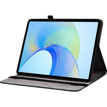 Digital Computer Home Honor Pad X8 Pro/pad X9 Kılıf Pu Deri Desenli Baskılı Tablet Kapaklı Stand-Siyah Gül (Yurt Dışından)