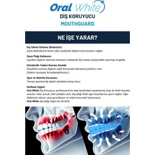 Oral White Diş Gıcırdatma Diş Sıkma Çene Sıkma Önleyici Bruksizm Aparatı Silikon Gece Plağı 2 Parça Dişlik