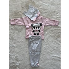 Nurcan Bebe Papyonlu Panda Üçlü Zıbın Takım