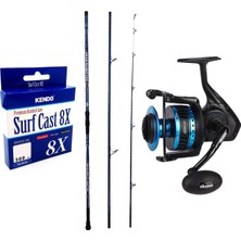 Yek Outdoor Yekoutdoor Profesyonel Olta Seti Kendo Palamita Surf 420CM 200GR 3 Parça Olta Kamışı&okuma Azores ZXP-6000 Olta Makinesi