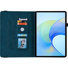 Digital Computer Home Onur Pad X8 Pro/pad X9 Deri Kapak Baskılı Çevirme Standı Kart Tutucu Tablet Kılıfı-Koyu Mavi (Yurt Dışından)