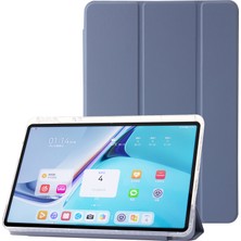 Digital Computer Home Huawei Matepad Se 11 Kılıf Üç Katlı Stand Deri + Tpu + Akrilik Şeffaf Arka Tablet Kapağı-Lavanta Mor (Yurt Dışından)