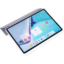 Digital Computer Home Huawei Matepad Se 11 Kılıf Üç Katlı Stand Deri + Tpu + Akrilik Şeffaf Arka Tablet Kapağı-Lavanta Mor (Yurt Dışından)