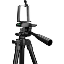 Siyah Telefon Tutucu Tripod Profesyonel Fotoğraf Video Çekimi 106 cm Kamera Tripodu Çantalı