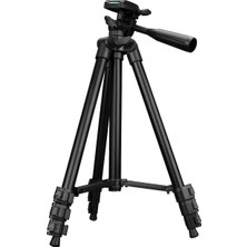 Siyah Telefon Tutucu Tripod Profesyonel Fotoğraf Video Çekimi 106 cm Kamera Tripodu Çantalı