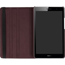 Digital Computer Home 360 Derece Döner Stand Litchi Doku Deri Tablet Kılıfı Huawei Mediapad T3 8.0-Kahverengi (Yurt Dışından)