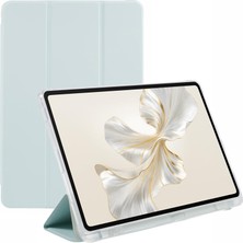 Digital Computer Home Honor Pad 9 Için Kılıf Üç Katlı Stand Deri Tablet Kılıfı Kalem Yuvası-Matcha Yeşili (Yurt Dışından)