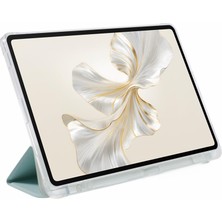 Digital Computer Home Honor Pad 9 Için Kılıf Üç Katlı Stand Deri Tablet Kılıfı Kalem Yuvası-Matcha Yeşili (Yurt Dışından)