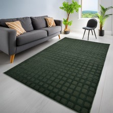 Giza Home Latte Yumuşak Peluş Dokulu Yeşil Çocuk Odası Oturma Odası Salon Mutfak Halısı Y465A_WM26