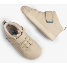 Hopfrög Smart Walker High Top Süper Mat Bej Barefoot Çocuk Bot