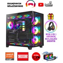 Zeiron Tiger RTX60 Ryzen 5 8400F 32GB Ddr5 Ram 1 Tb M.2 Nvme 8gb RTX3050 Sıvı Soğutmalı Oyuncu Masaüstü Bilgisayarı