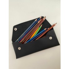 Alesta Leather Atelier (Isim Yazıyoruz) El Yapımı Hakiki Deri Kalemlik / Makyaj Çantası / Gözlük Kılıfı / Çok Amaçlı Çanta