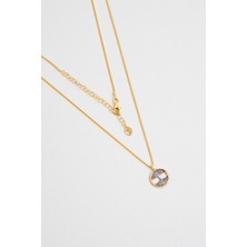 Hayat Ağacı 18 Ayar Sarı Altın Kaplama 45 cm Gümüş Minimal Kolye