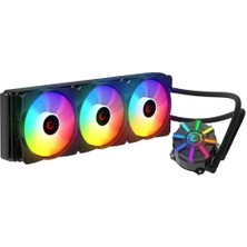 Rampage Helıos C3 Siyah 68CFM 1800RPM Rainbow Amd Am5/ıntel LGA1700 360MM Sıvı Soğutmalı Cpu Fan