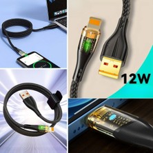 Acousticworld LED Işık Uçlu Sağlam Ip Kablolu USB To Lightning Hızlı Şarj Kablosu