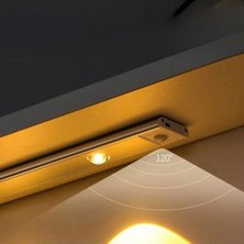 Neo Vista Slim LED Kabin Armatürü - Hareket Sensörlü - Dekoratif Gece Lambası - USB Şarjlı Aydınlatma - 40 cm - Beyaz - 3 W