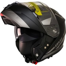 Mts 966 WX20 Grey Çene Açılır Mat Siyah-Gri Kask