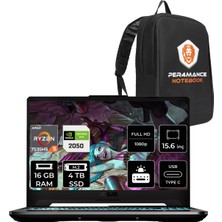 Asus Tuf Gaming A15 Amd Ryzen 5 7535HS 16GB 4tb SSD RTX2050/4GB 15.6" Fhd 144Hz Fdos Taşınabilir Bilgisayar & Per4 Çanta HN050P310