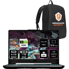 Asus Tuf Gaming A15 Amd Ryzen 5 7535HS 8gb 1tb SSD RTX2050/4GB 15.6" Fhd 144Hz Fdos Taşınabilir Bilgisayar & Per4 Çanta HN004P303