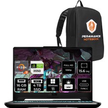 Asus Tuf Gaming A15 Amd Ryzen 5 7535HS 16GB 4tb SSD RTX2050/4GB 15.6" Fhd 144Hz Windows 11 Home Taşınabilir Bilgisayar & Per4 Çanta HN004P350