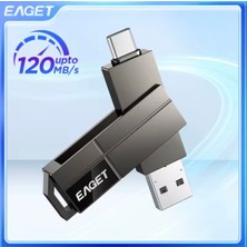 Eaget CF33  64Gb.Type-C ve Usb 3.2 Type-C Girişli Tüm Cihazlara iphone 15/16 Serisine Uygun Yüksek Hızlı Otg Flash Bellek Çift Giriş Metal Sağlam Orjinal