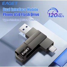 Eaget CF33  64Gb.Type-C ve Usb 3.2 Type-C Girişli Tüm Cihazlara iphone 15/16 Serisine Uygun Yüksek Hızlı Otg Flash Bellek Çift Giriş Metal Sağlam Orjinal