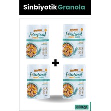 Good Food Probiyotik & Prebiyotik Granola, Kayısı, Keten Tohumu, Kayısı ve Hurma Barı Parçacıklı, 200 g X4'lü