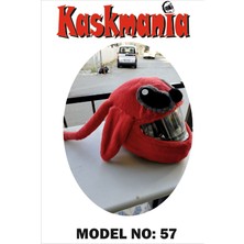 Kaskmania Kask Kılıfı Peluş Kırmızı Stıtch Kaskmanıa