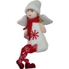 Parti Sürprizi Yılbaşı Partisi Kartaneli Beyaz Melek Dekor Süs 1 Adet